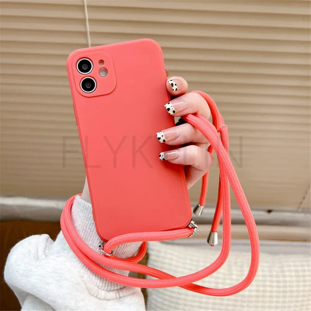 Coque bandoulière Huawei silicone souple