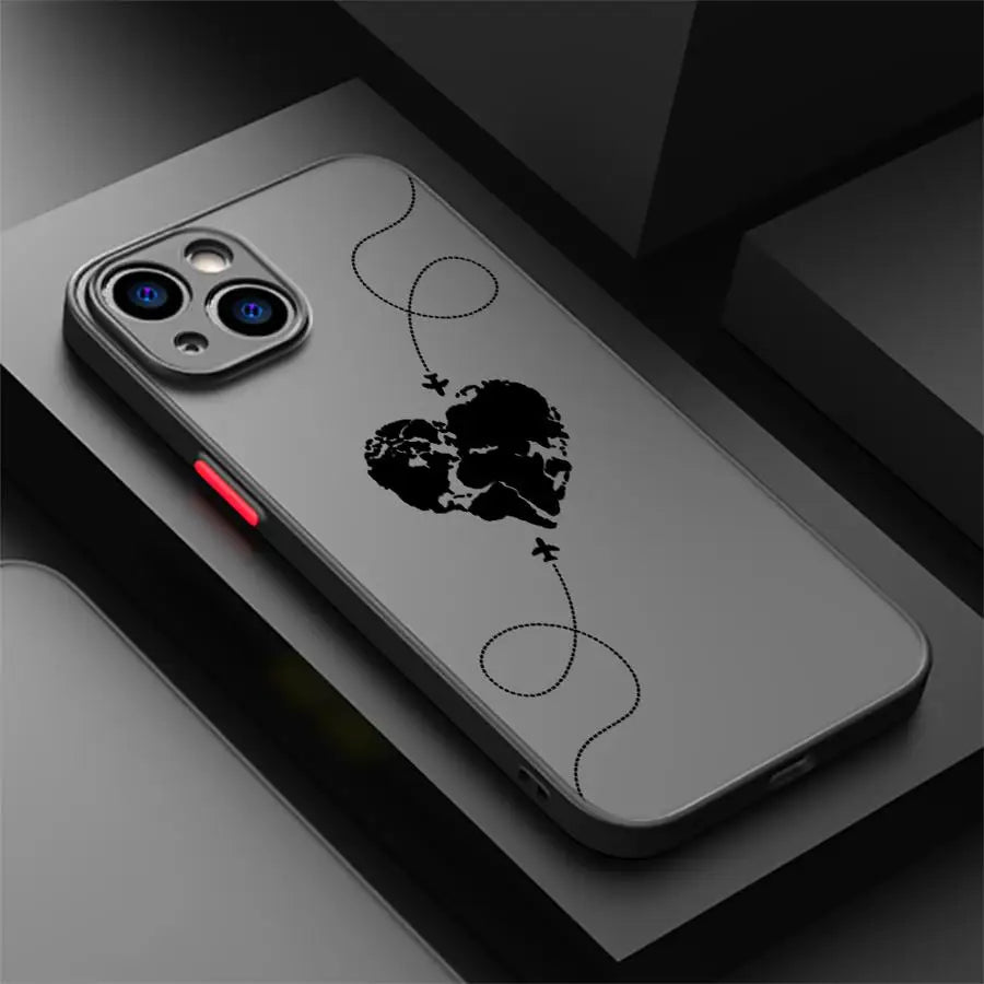 Coque iPhone avion carte topographique