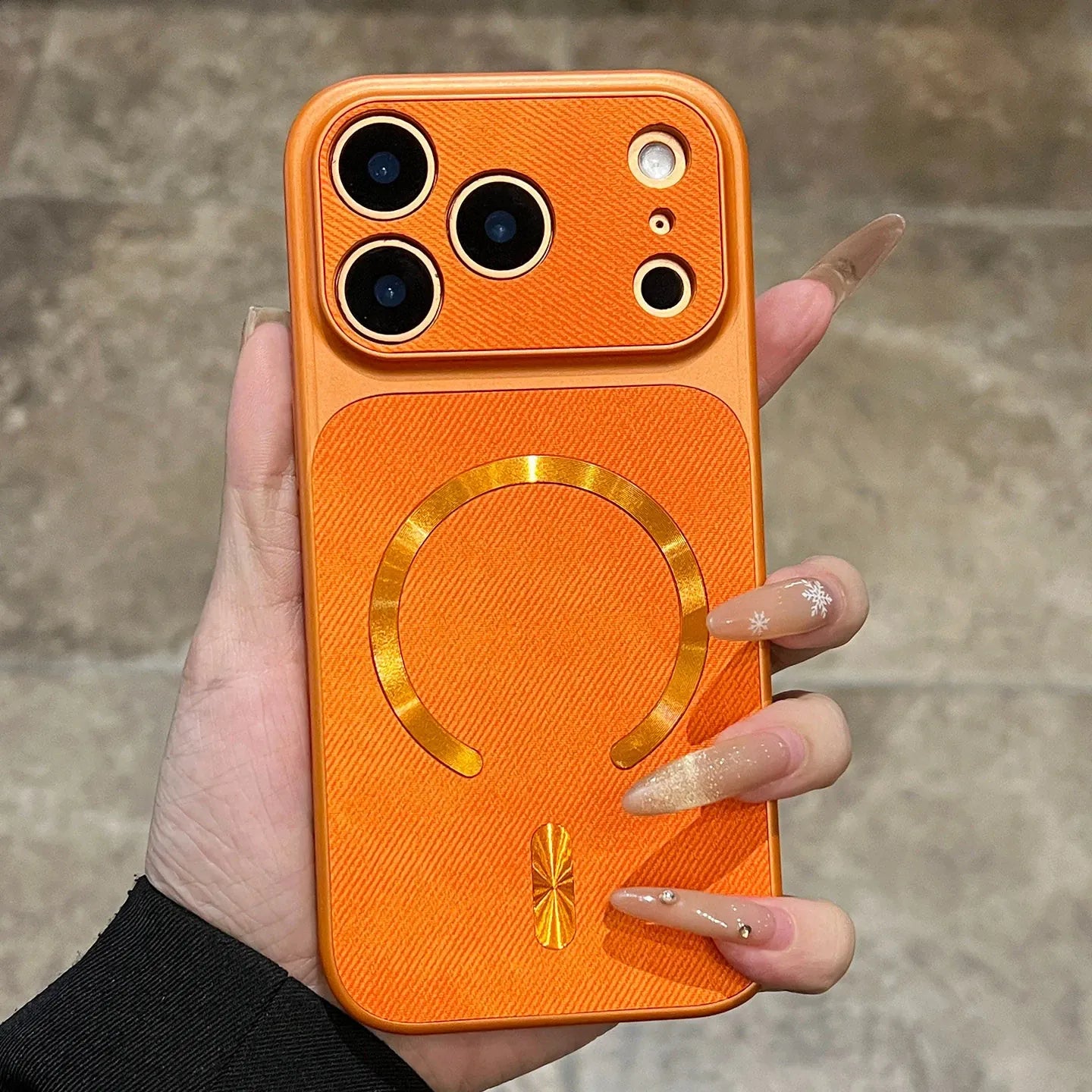 Coque iPhone effet jean MagSafe