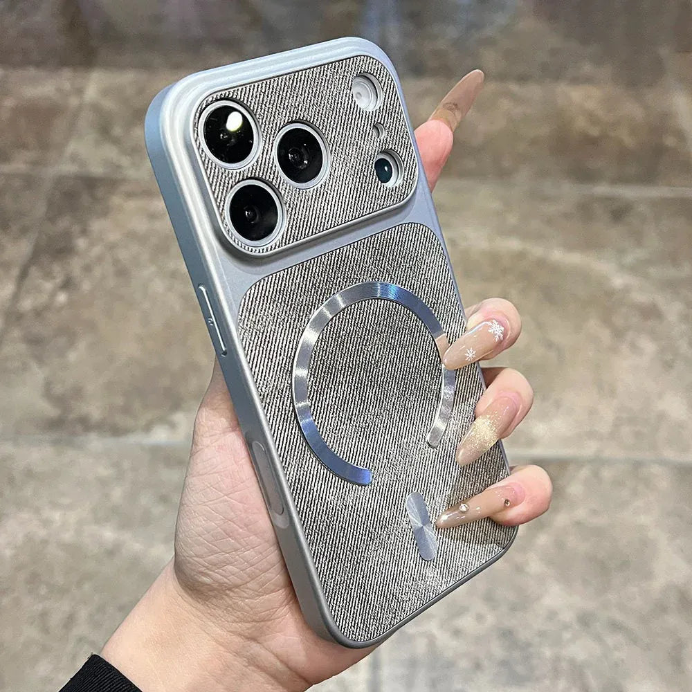 Coque iPhone effet jean MagSafe