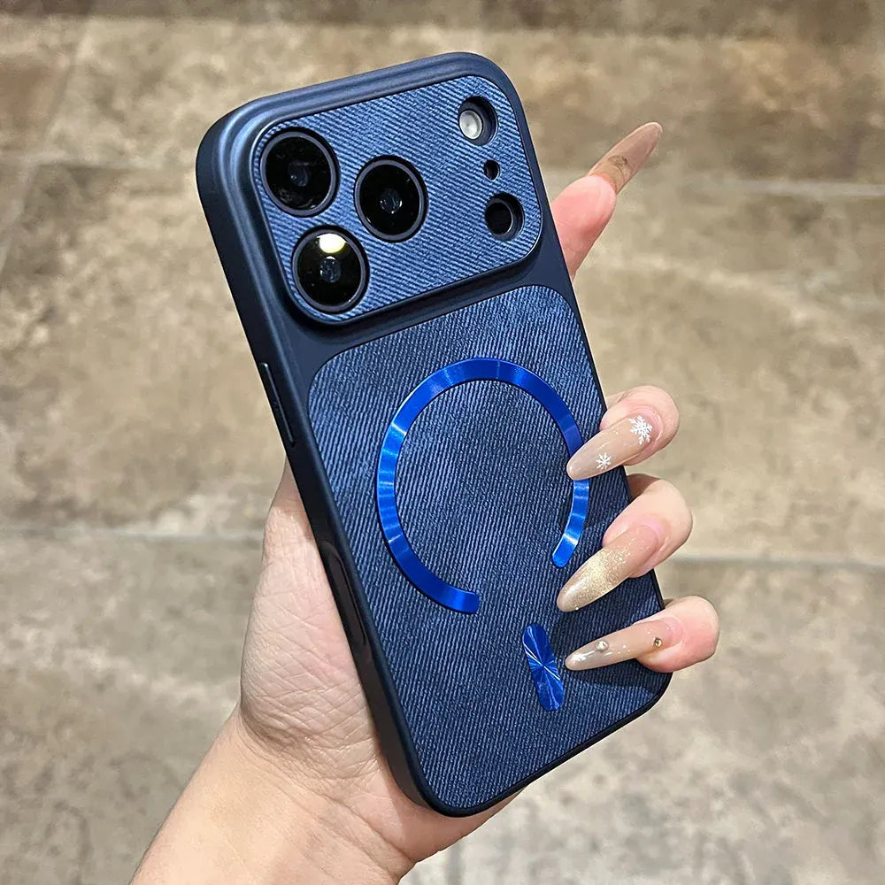 Coque iPhone effet jean MagSafe
