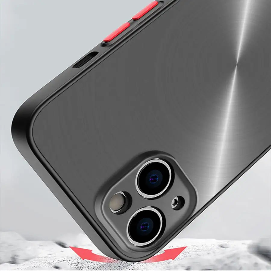 Coque iPhone effet métal brossé