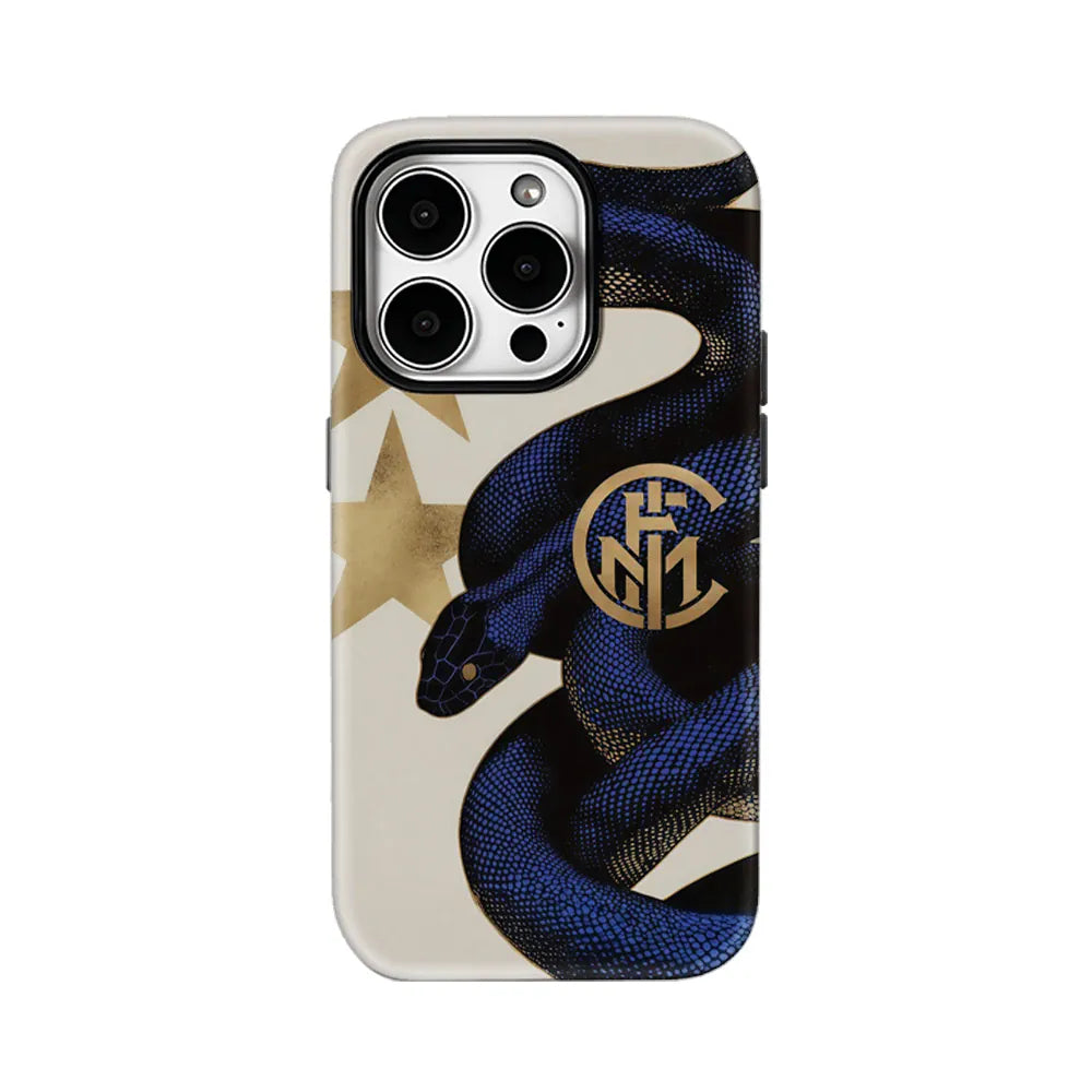 Coque iPhone Inter Milan logo bleu noir