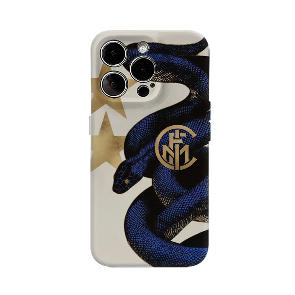 Coque iPhone Inter Milan logo bleu noir