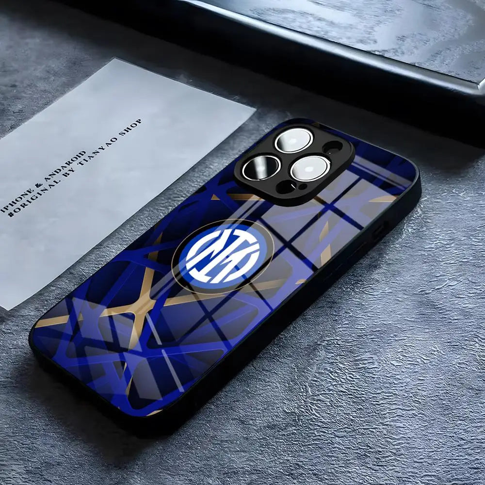 Coque iPhone Inter Milan verre trempé