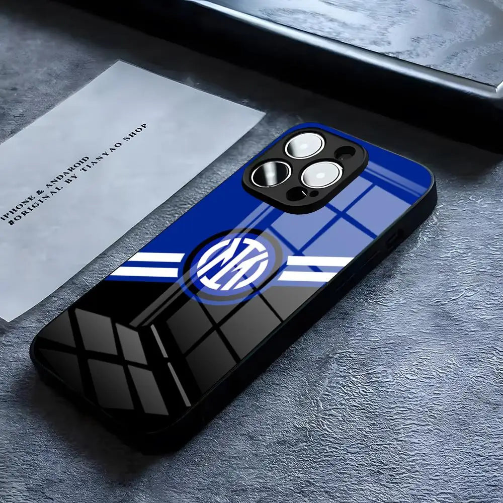 Coque iPhone Inter Milan verre trempé