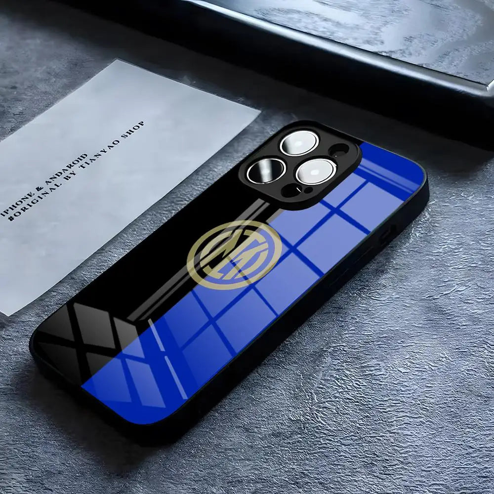 Coque iPhone Inter Milan verre trempé