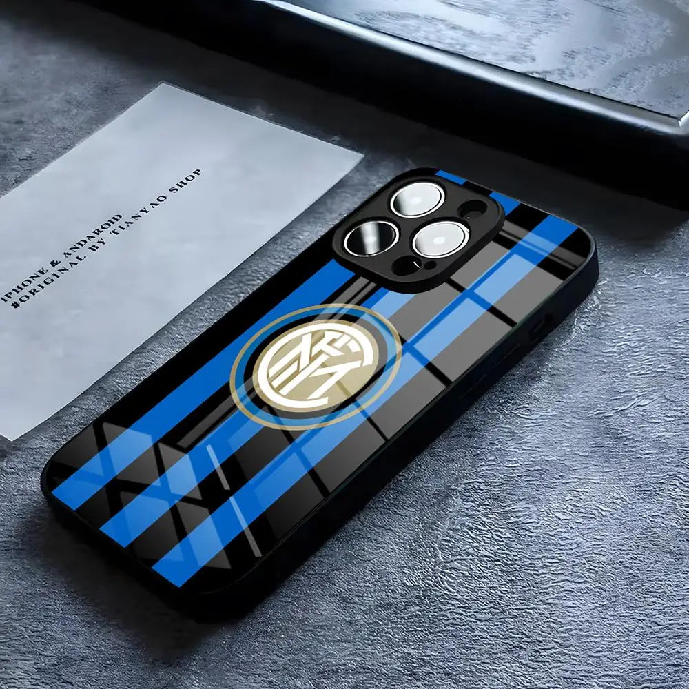 Coque iPhone Inter Milan verre trempé