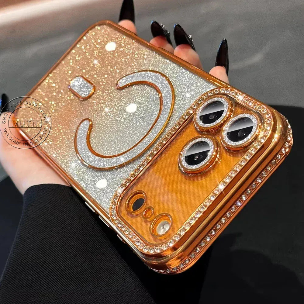 Coque iPhone MagSafe à paillettes
