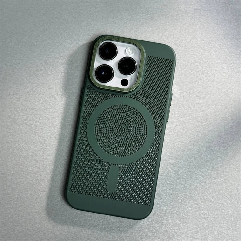 Coque iPhone perforée anti-chaleur MagSafe
