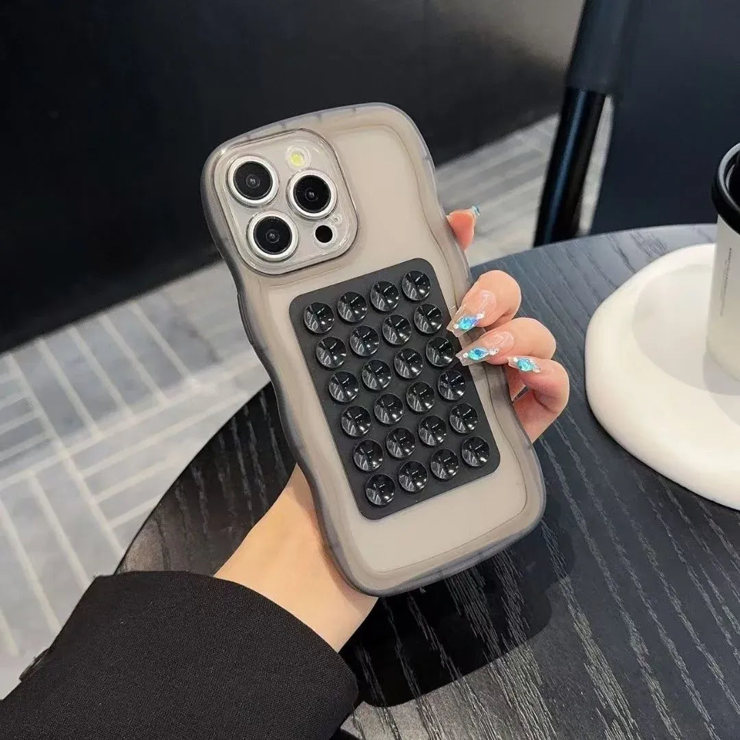 Coque iPhone transparente support ventouse antichoc