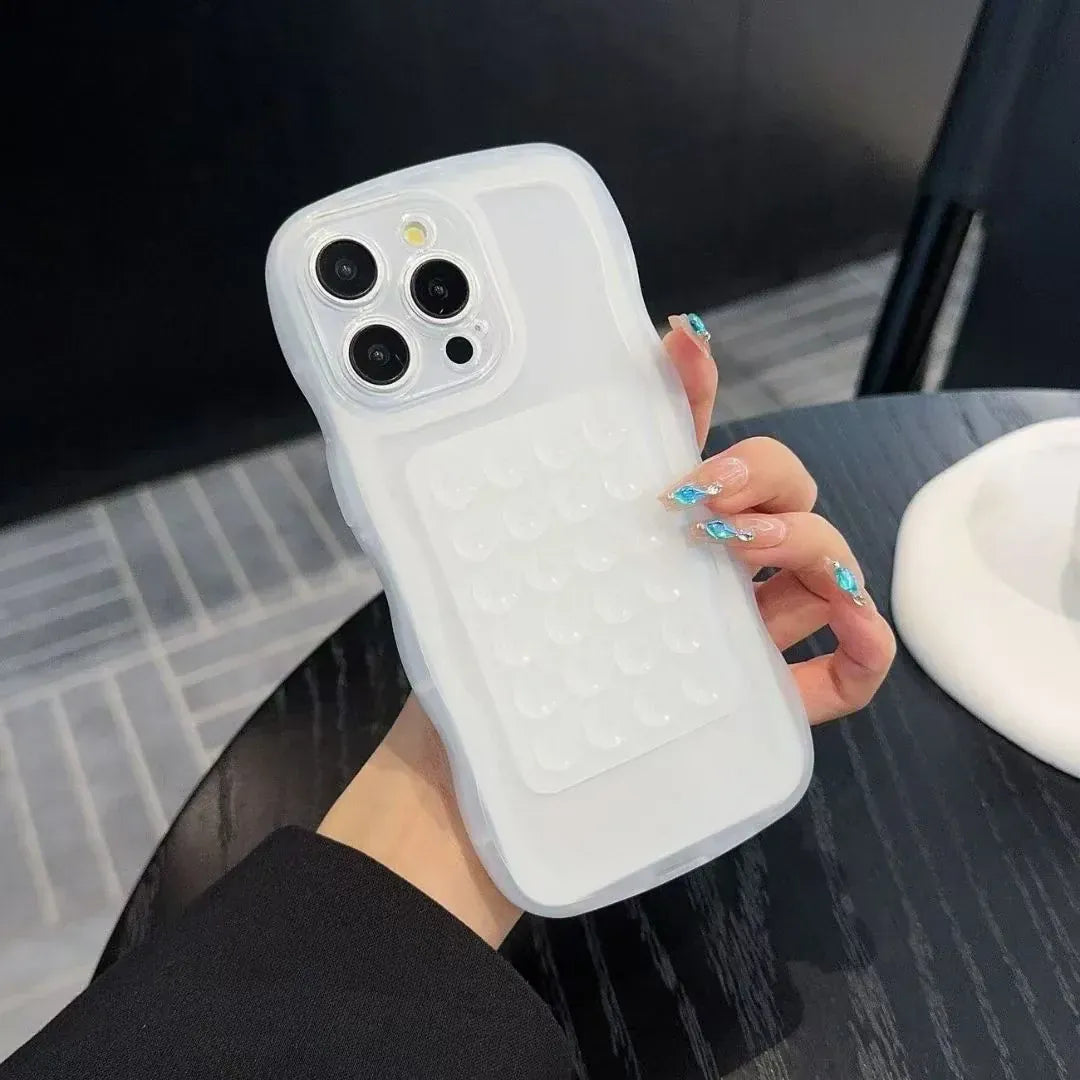 Coque iPhone transparente support ventouse antichoc