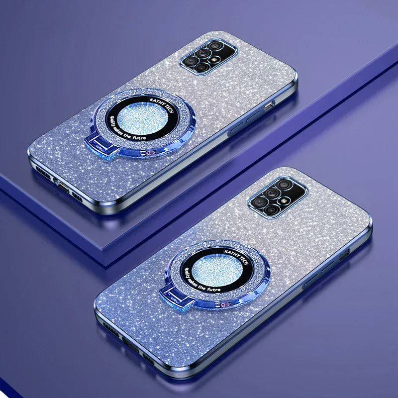 Coque pailletée avec anneau magnétique Samsung Galaxy