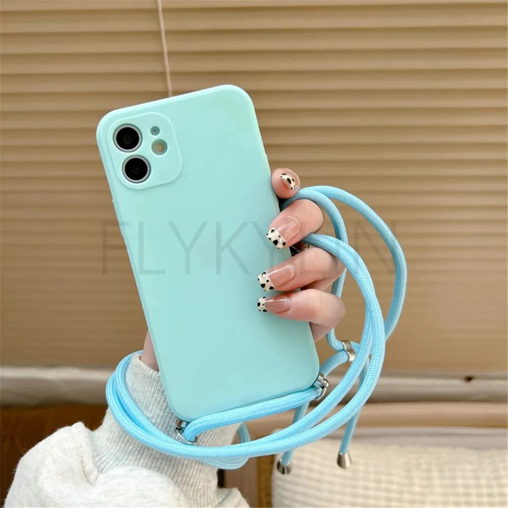 Coque bandoulière Huawei silicone souple
