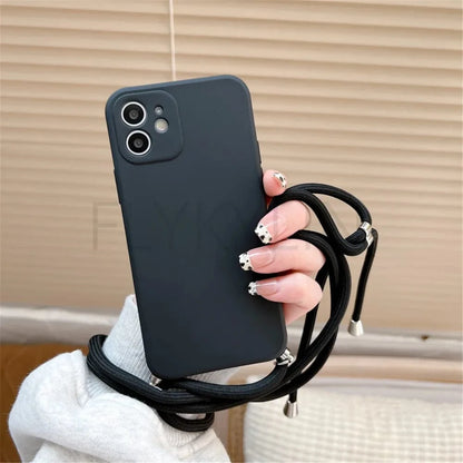 Coque bandoulière Huawei silicone souple