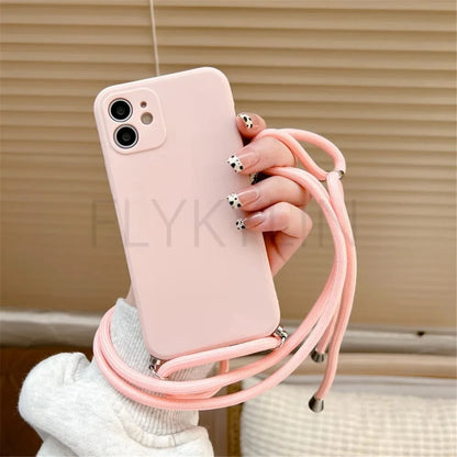 Coque bandoulière Huawei silicone souple