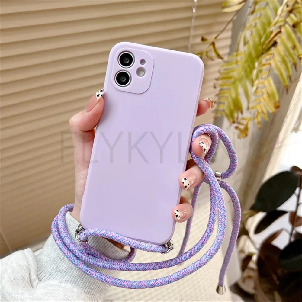 Coque bandoulière Huawei silicone souple