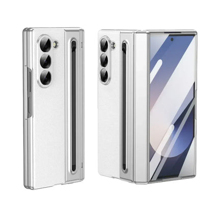 Coque Galaxy Z Fold cuir porte-stylet charnière