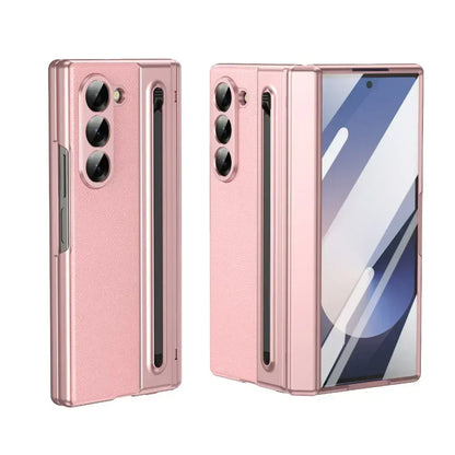 Coque Galaxy Z Fold cuir porte-stylet charnière