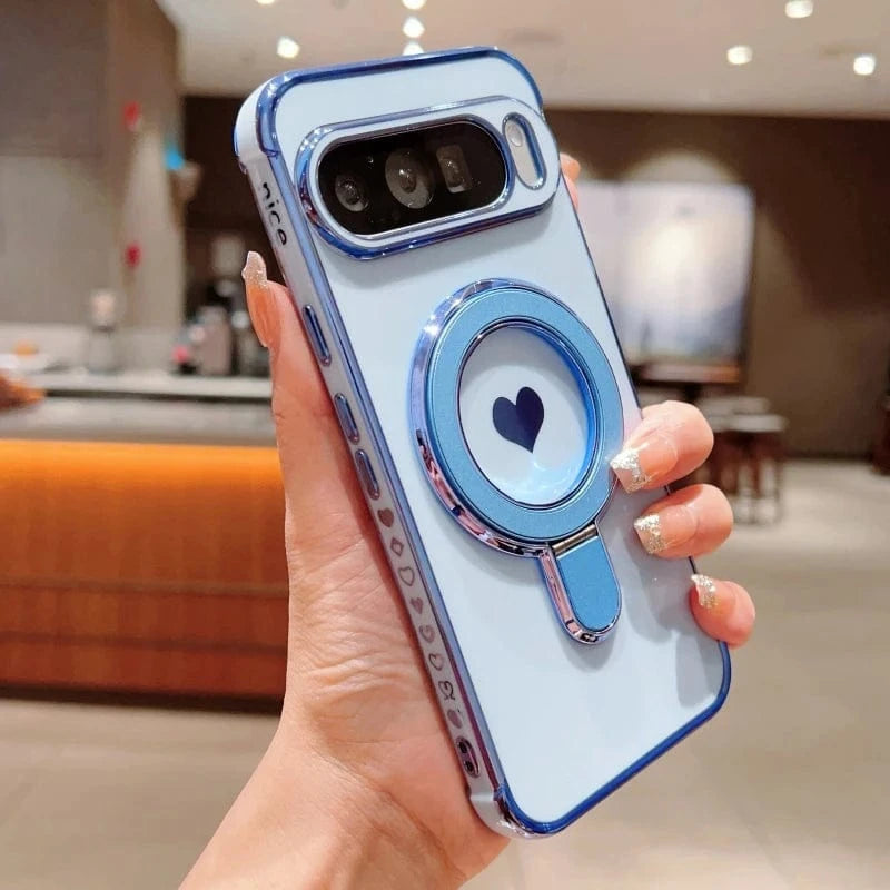 Coque Google Pixel magnétique MagSafe support cœur