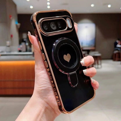 Coque Google Pixel magnétique MagSafe support cœur