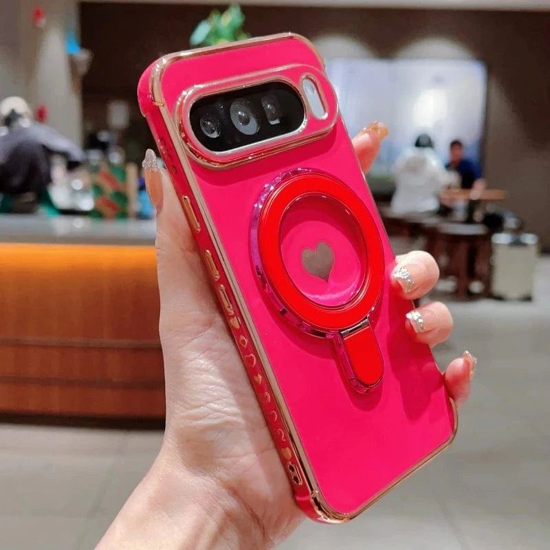 Coque Google Pixel magnétique MagSafe support cœur