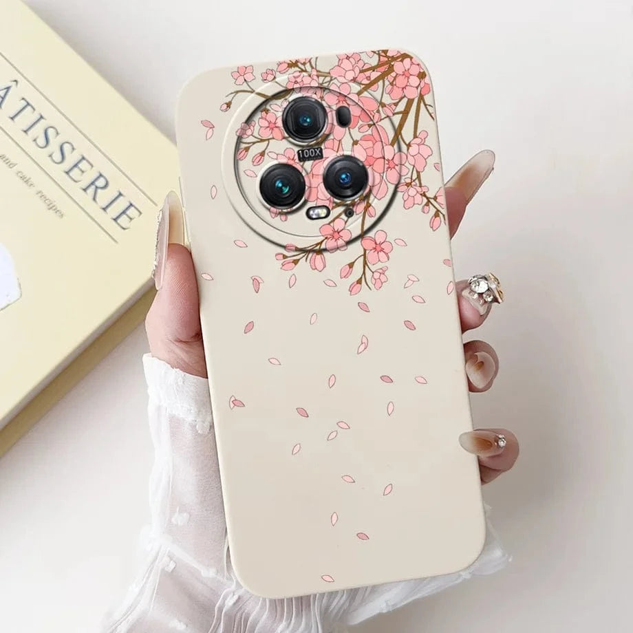 Coque Honor Magic4 Lite silicone fleurs papillons