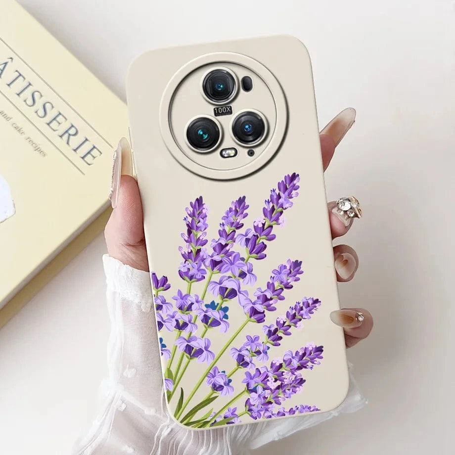 Coque Honor Magic4 Lite silicone fleurs papillons