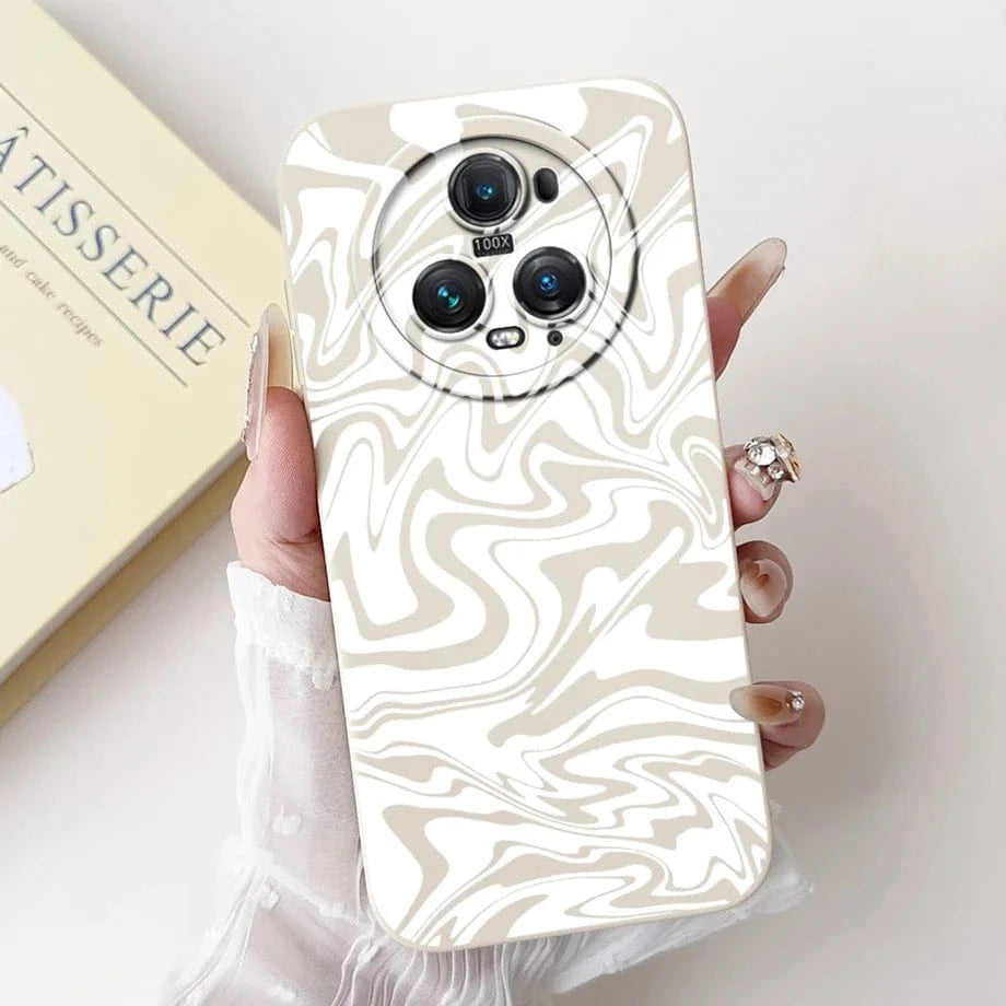 Coque Honor Magic4 Lite silicone fleurs papillons