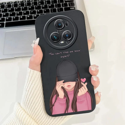 Coque Honor Magic4 Lite silicone fleurs papillons