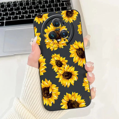 Coque Honor Magic4 Lite silicone fleurs papillons