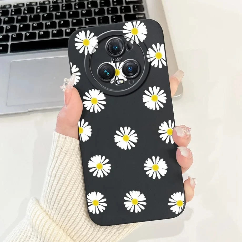 Coque Honor Magic4 Lite silicone fleurs papillons
