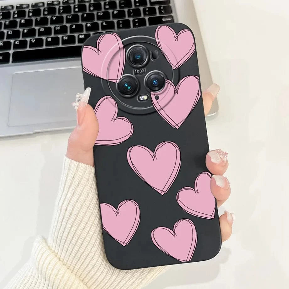 Coque Honor Magic4 Lite silicone fleurs papillons