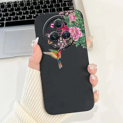 Coque Honor Magic4 Lite silicone fleurs papillons