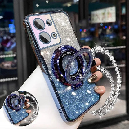 Coque Huawei pailletée bracelet perles