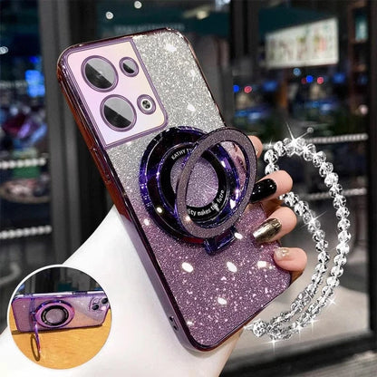 Coque Huawei pailletée bracelet perles