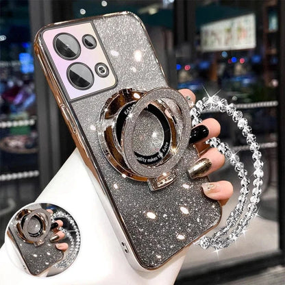 Coque Huawei pailletée bracelet perles