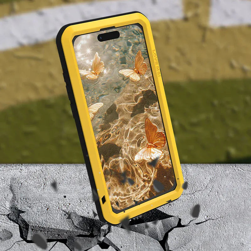 Coque iPhone antichoc métal Love Mei