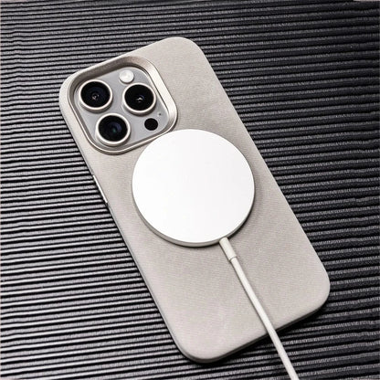Coque iPhone cuir MagSafe antichoc