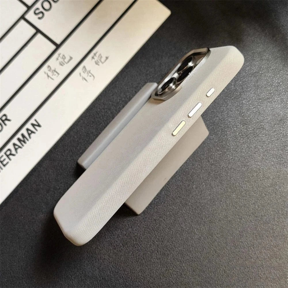 Coque iPhone cuir MagSafe antichoc