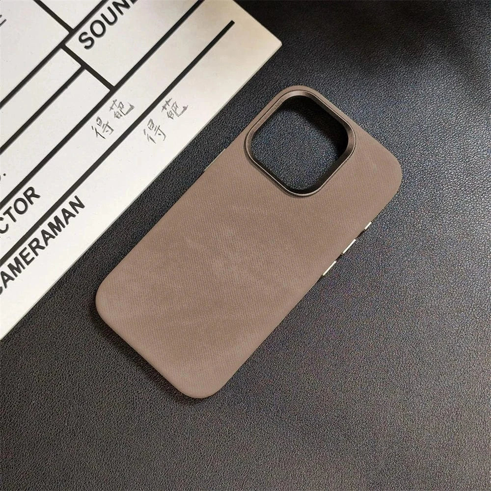 Coque iPhone cuir MagSafe antichoc