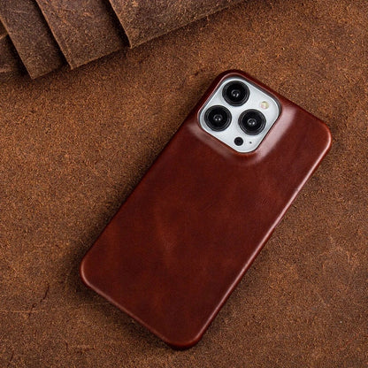 Coque iPhone cuir véritable vintage