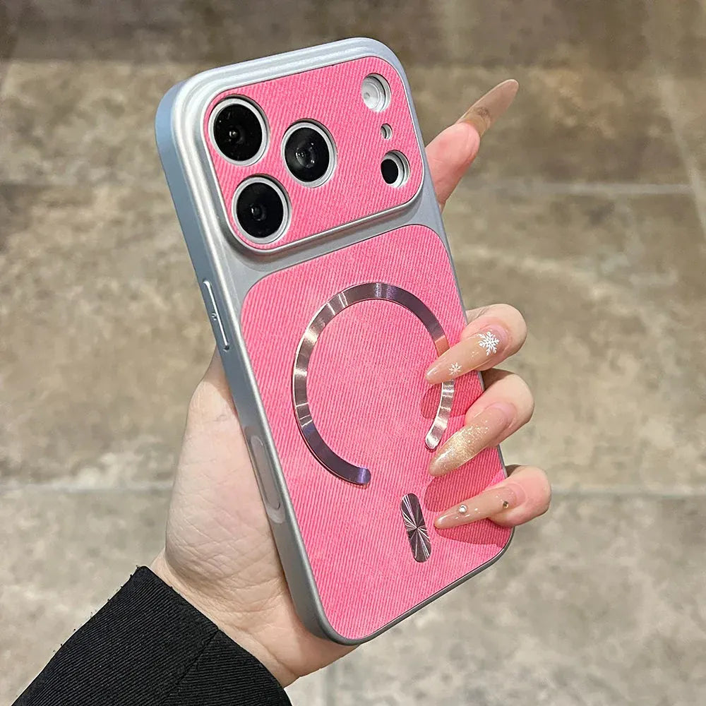 Coque iPhone effet jean MagSafe