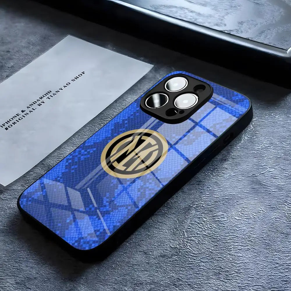 Coque iPhone Inter Milan verre trempé