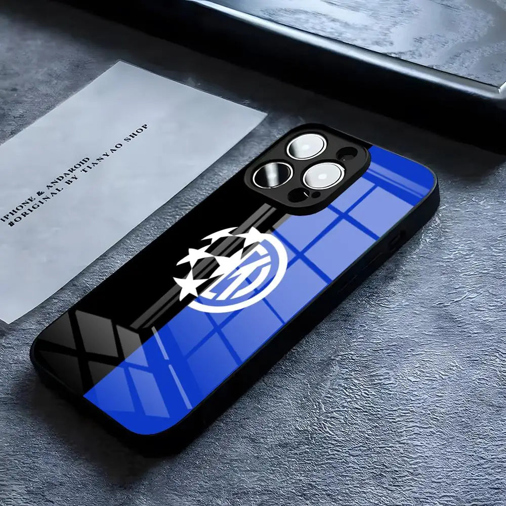 Coque iPhone Inter Milan verre trempé