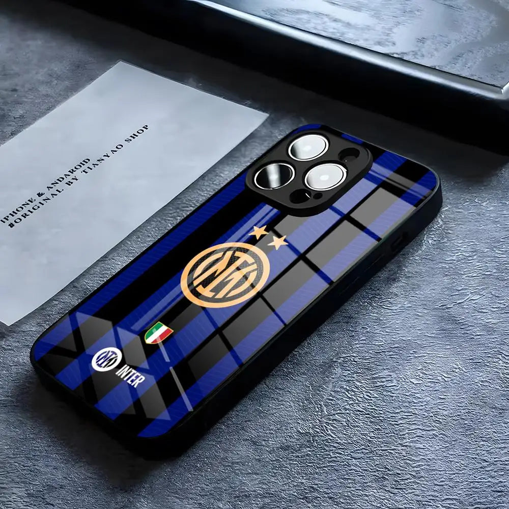 Coque iPhone Inter Milan verre trempé