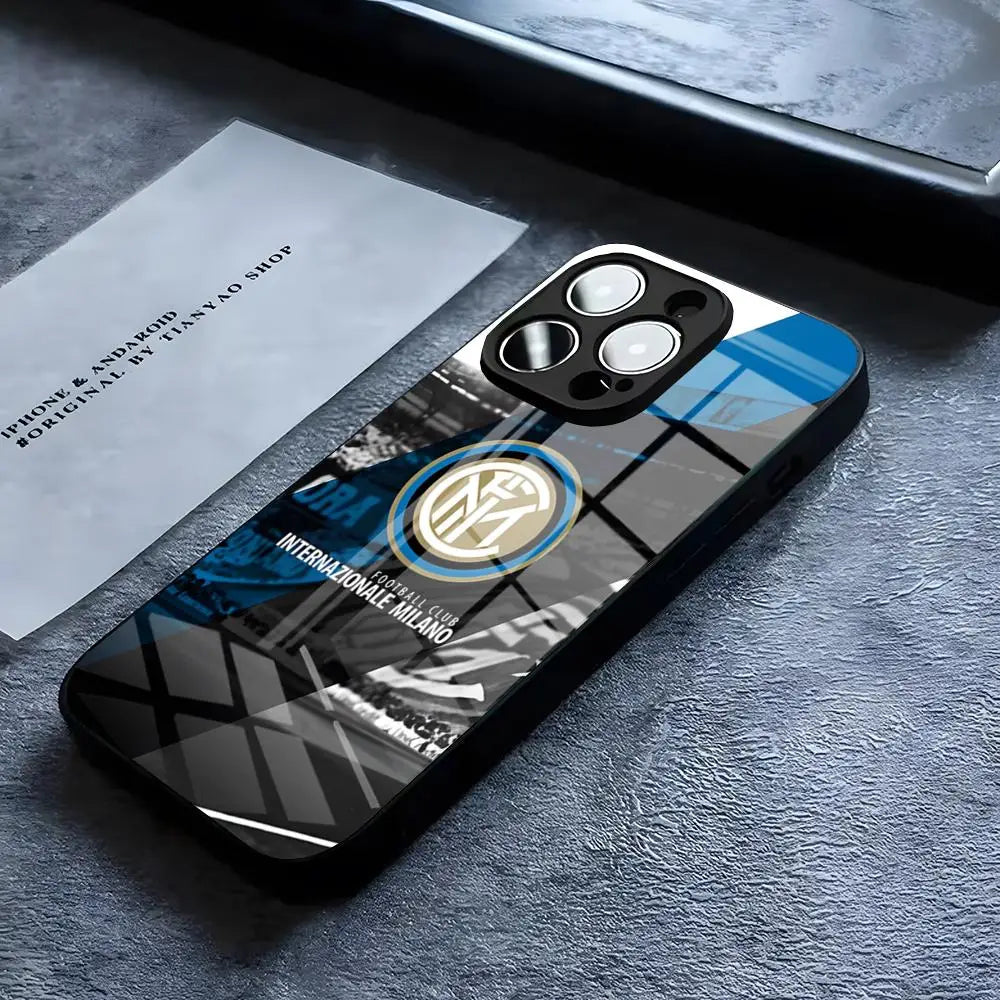 Coque iPhone Inter Milan verre trempé