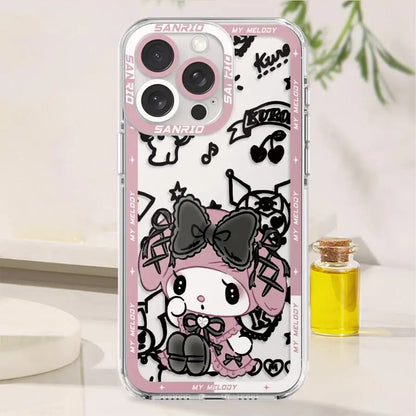 Coque iPhone Kuromi My Melody transparente