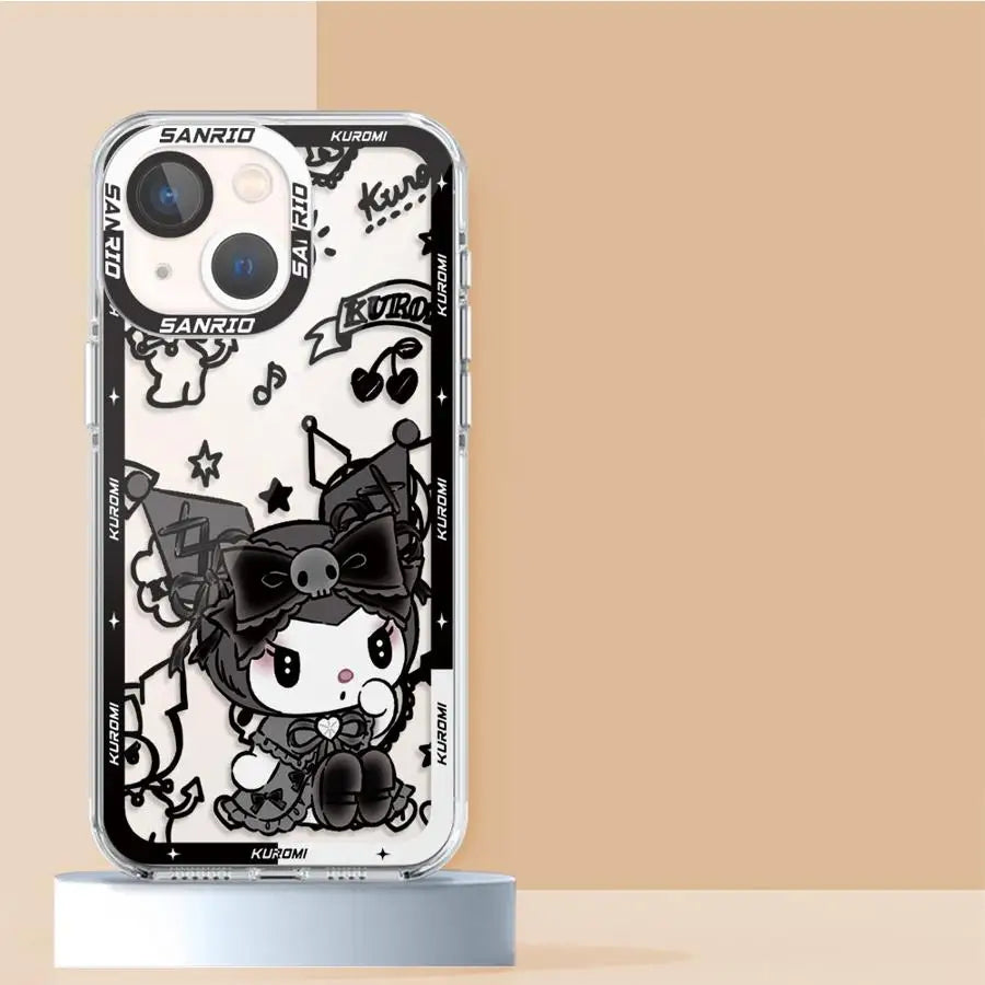 Coque iPhone Kuromi My Melody transparente