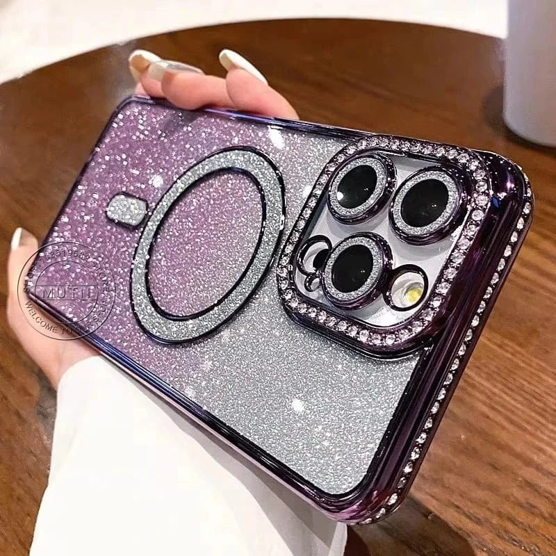 Coque iPhone MagSafe à paillettes
